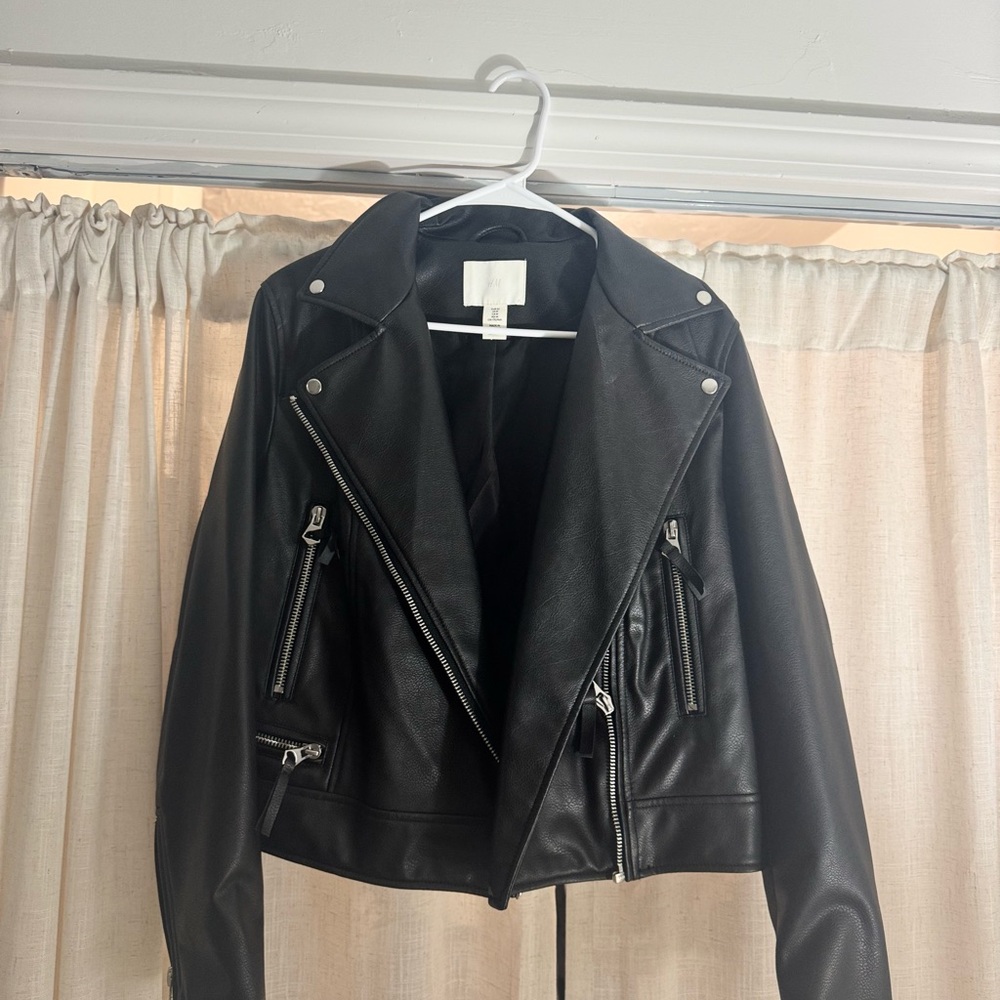 H&M Black Leather Biker Jacket